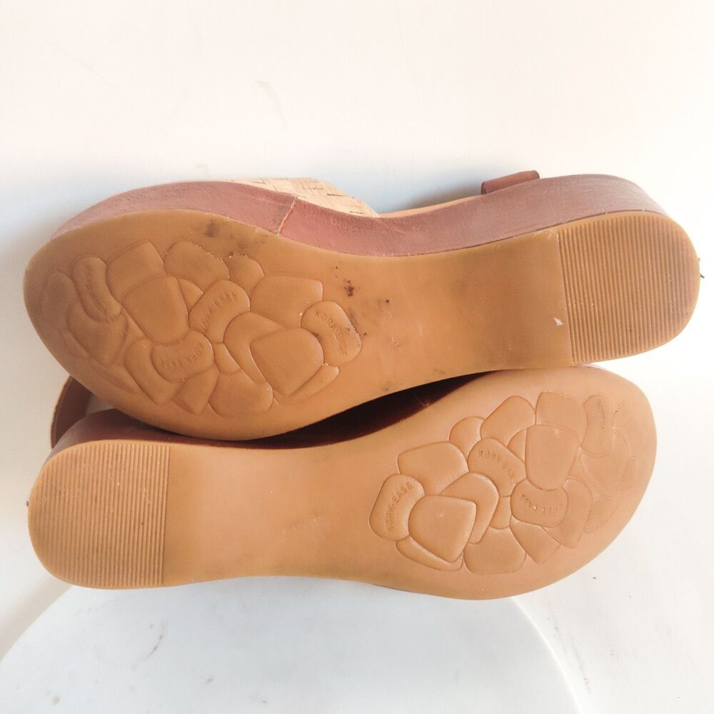Kork-Ease Cork Wedge Sandals in Natural Tan and Brown - Picture 9 of 12